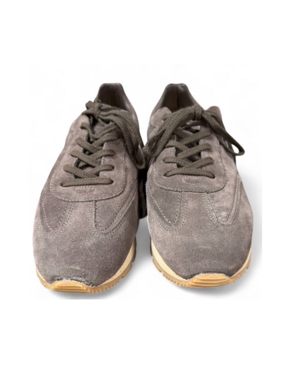 KOIO Unisex Retro Runner Italian‎ Suede Grey Brown 8 M/9.5 W Minimalist Luxury